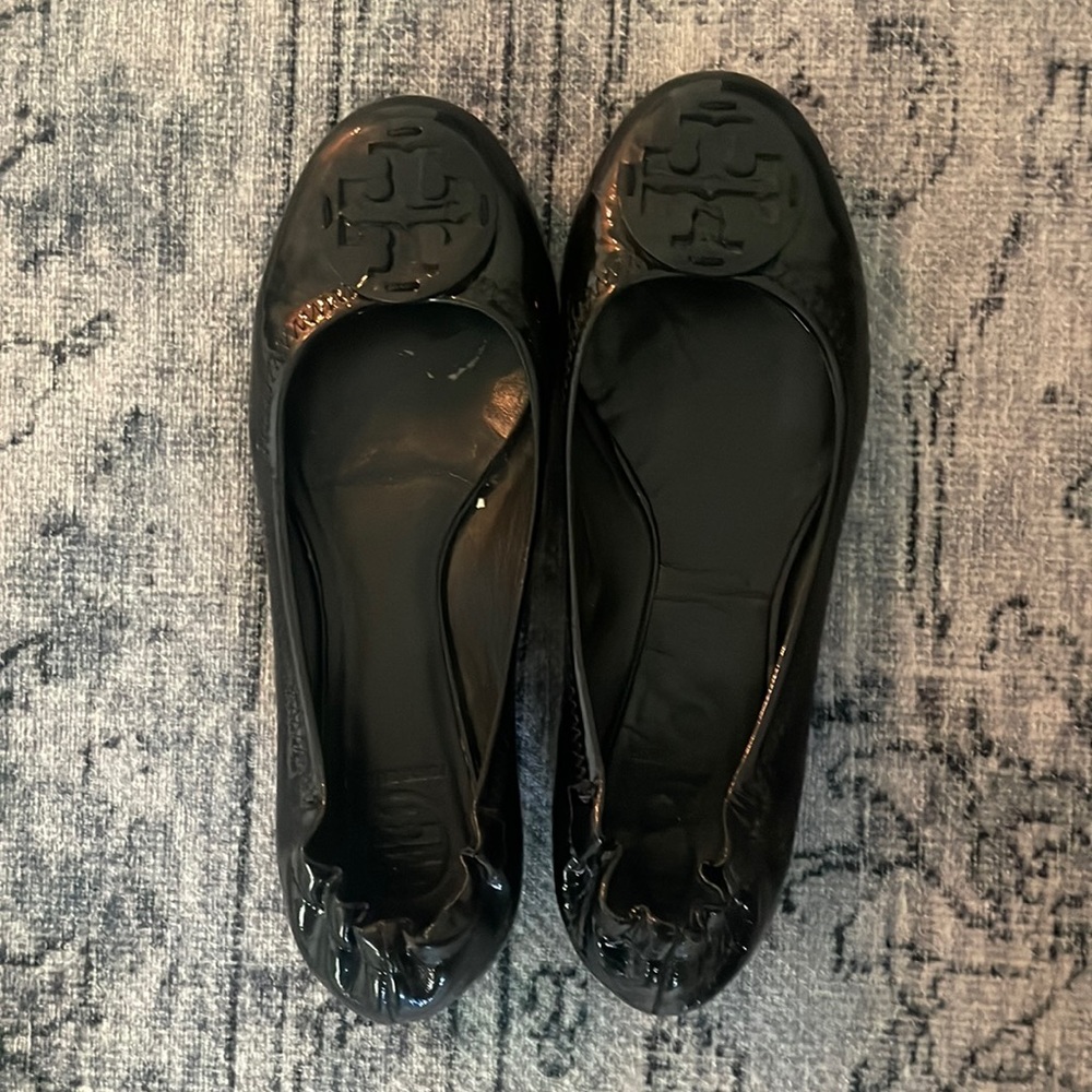 Tory Burch black Reva Flats